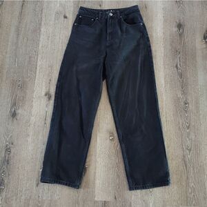 Boohoo Black Wide Leg High Rise Jeans Size 6